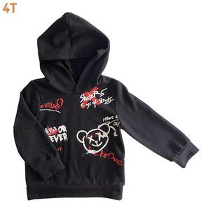 Shein Graffiti Print Hoodie - 4T
